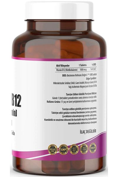 NCS Vitamin B12 Methylchobalamin 1000 Mcg 120 Tablets + Pill Box