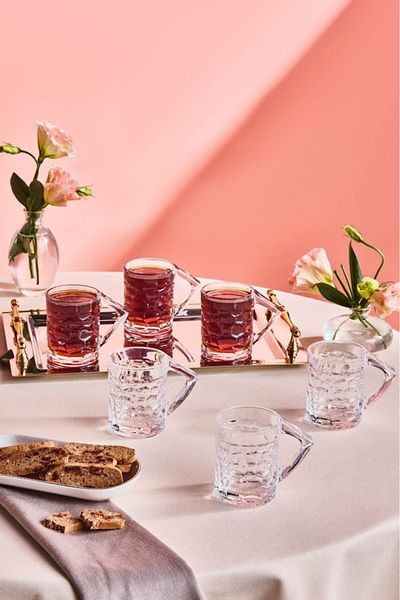 Karaca Defne Set of 6 Tea Glasses 195 ml