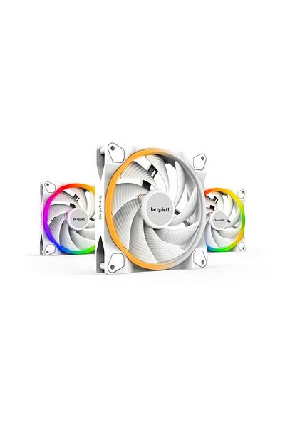 Be Quiet! Set 3 ventilatoare fii linistit! ARIPI LUMINĂ ALB, 140 mm, PWM, ARGB (Alb)