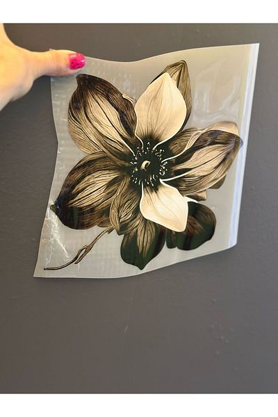 Gönülden Tasarım 23 cm Iron-On Flower Coat of Arms Renders Transfer Printing
