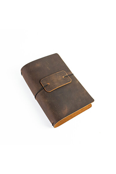 noft A6 Travel Notebook Deri Defter Kılıfı - Seyahat Defteri 12 x 17cm