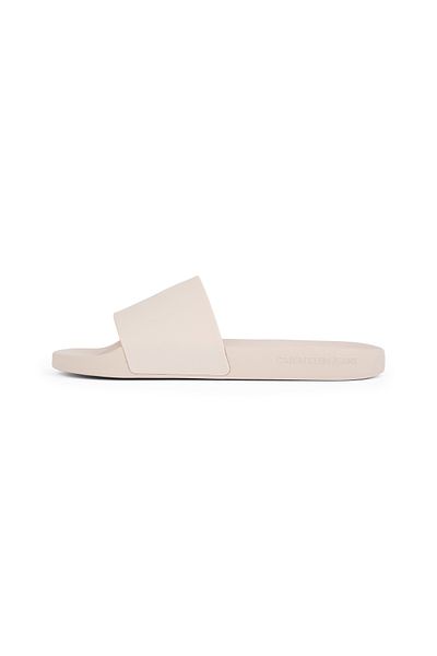 Calvin Klein Women Whisper Pink Monogram TPU Sliders