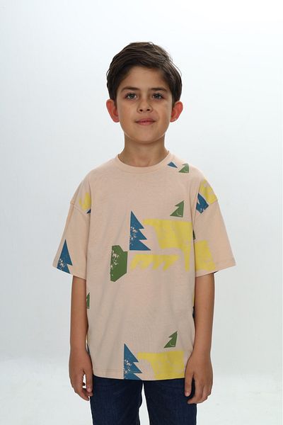 Toontoy Boy's Colorful Graphic Printed T-Shirt