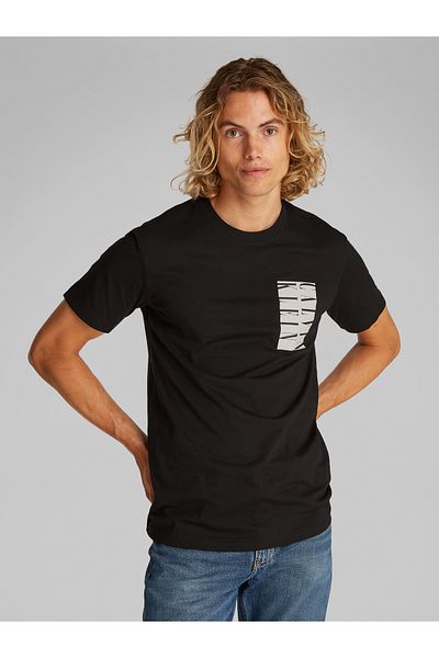 Calvin Klein Calvin Klein Men Black Serif Box Graphic Short Sleeve T-Shirt