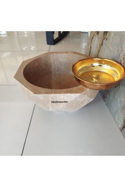 SİPAHİMARBLE Noche Traverten Elmas Kesim Kurna