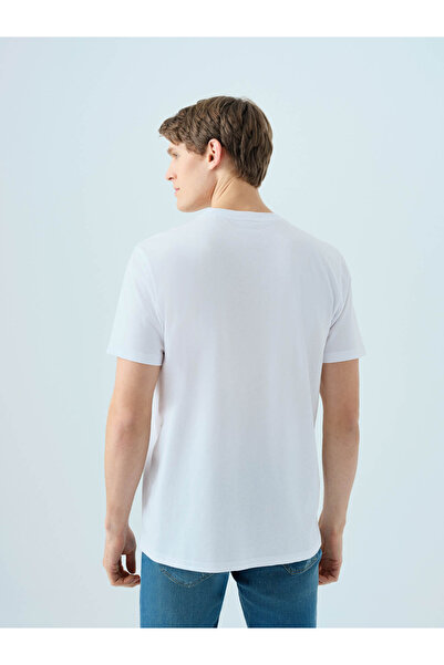 Loft Regular Fit White-Green Men's T-Shirt Lf2040075