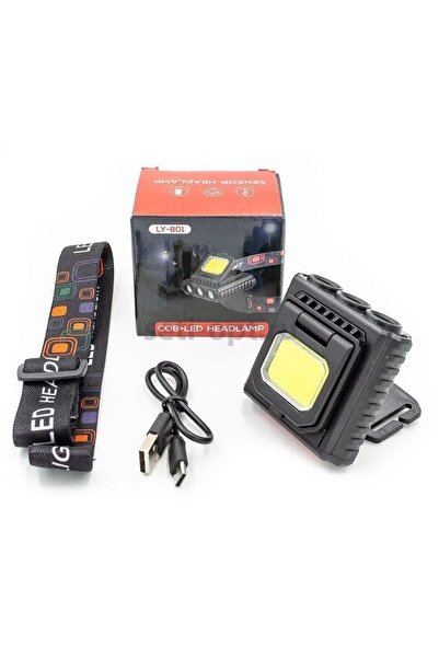 ROZIA Rozıa LY 801 Cob + 3 LED ayarlanabilir far siyah