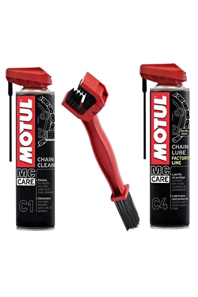 Motul YENİ C1 + C4 + FIRÇA ZİNCİR BAKIM SETİ