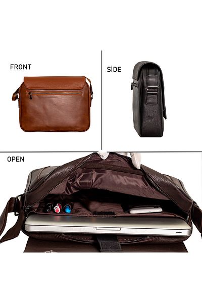 Alone 13-14 Inch Laptop Bag with Cover |   Multi-Pocket & Safe Carry 1038 Tan