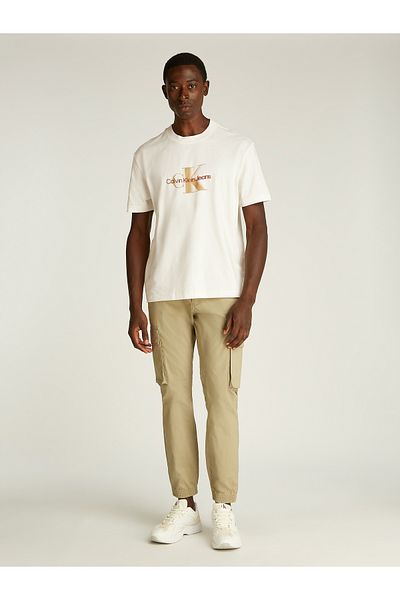 Calvin Klein Calvin Klein Men White Monologo Shift Short Sleeve T-Shirt