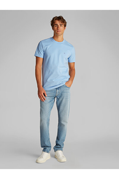 Calvin Klein Men Blue Heavy Regular Short Sleeve T-Shirt