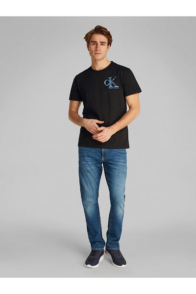 Calvin Klein Calvin Klein Men Black Meta Monogram Short Sleeve T-Shirt