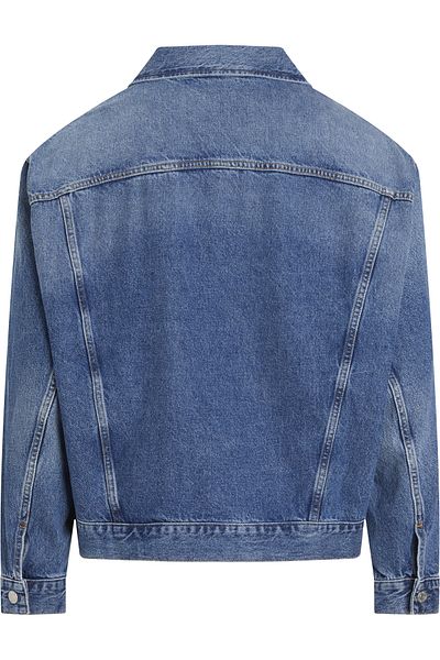 Calvin Klein Men Denim Medium Relaxed Denim Trucker Jacket