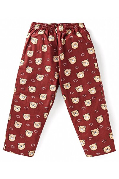 Babyhug Babyhug Cotton Bear Printed Pajama Set - Maroon