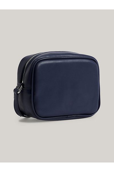 Tommy Hilfiger Dámské logo značky Nastavitelný ramenní popruh Stylově vypadající tmavě modrá taška přes rameno vhodná pro každodenní použití