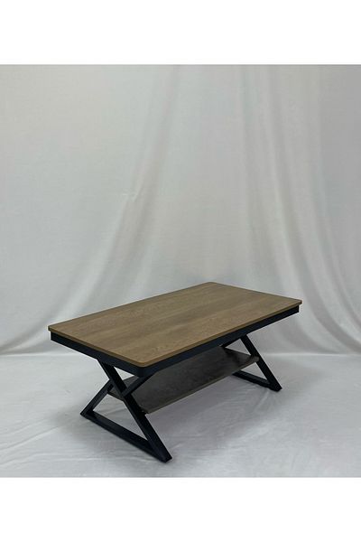 TrentonGCC Contemporary Two-Tier Coffee Table with Lower Shelf