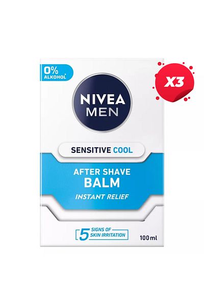NIVEA X3 - NIVEA AFTER SHAVE BALSAM 100ML SENSITIVE COOLING