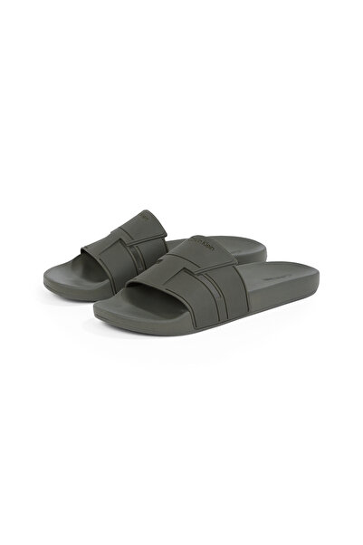 Calvin Klein Men Dark Olive Pool Sliders