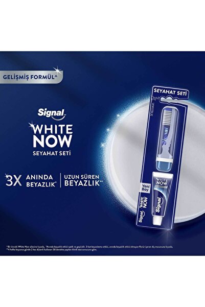 Signal White Now Diş Macunu 14 ml +Diş Fırçası Seyahat Seti