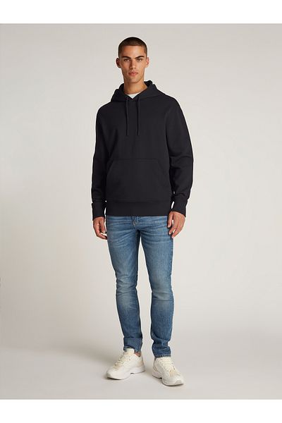 Calvin Klein Men Black Typeface Graphic Pullover Hoodie
