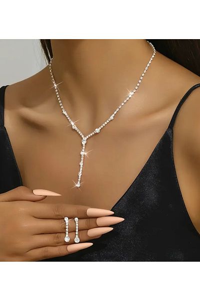 Mihra Aksesuar Necklace Earring Set