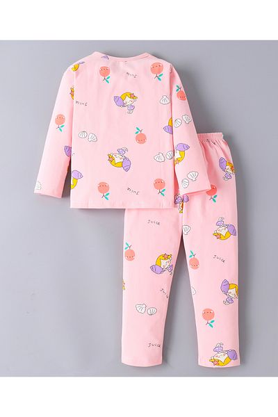 SAPS SAPS Girl Printed Pajama Set - Pink