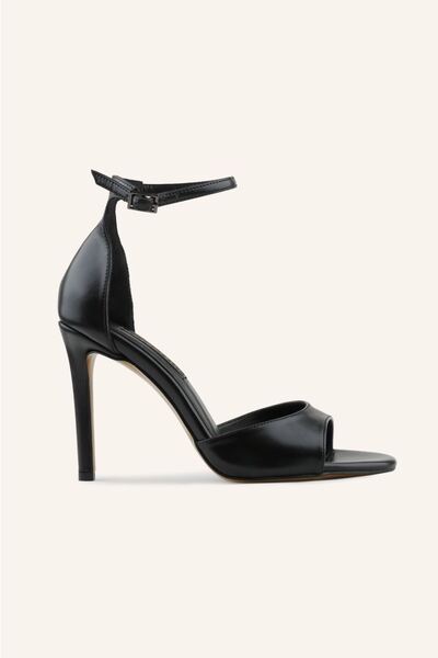 MARCATELLI Siyah Leroy Tek Bant Topuklu Sandalet