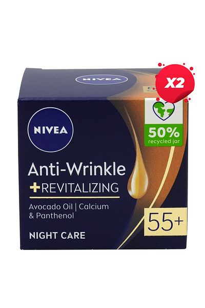 NIVEA X2 - NIVEA FACE CREAM 50ML ANTI-WRINKLE REVITALISING NIGHT 55