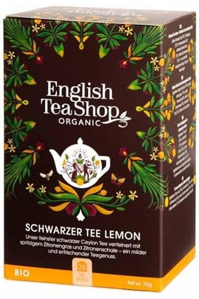 English Tea Shop Organic Lemon Black Tea Flavour | Perfect Blend Of Fine Ceylon Black Tea With Lemon