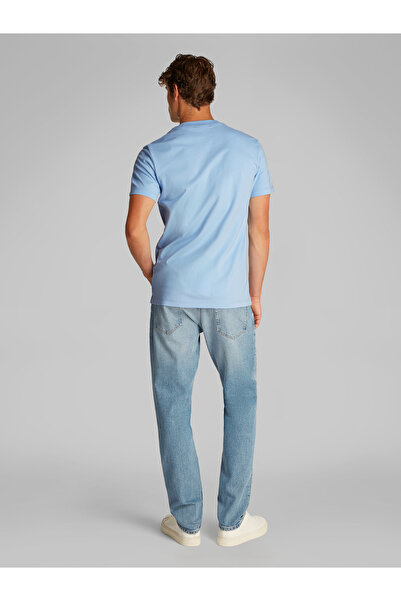 Calvin Klein Men Blue Heavy Regular Short Sleeve T-Shirt