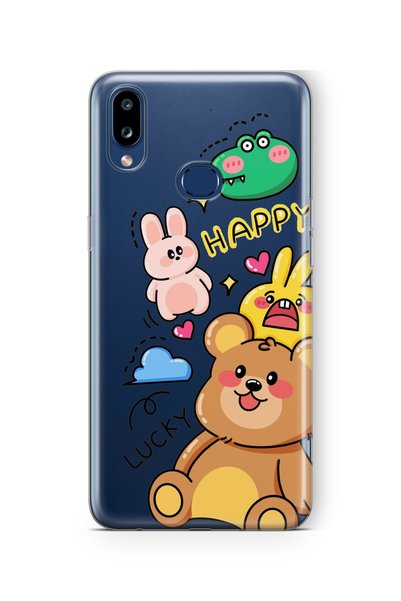 Multitronic Happy Animals Design Printed Transparent Case Compatible with Sam...