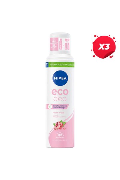 NIVEA X3 - NIVEA ANTIPERSPIRANT DEO 125ML WOMEN ECO FRESH ROSE