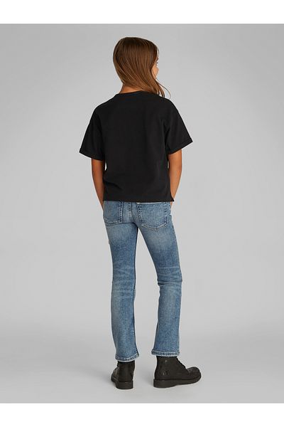 Calvin Klein Girls Black Seasonal Monologo Short Sleeve T-Shirt