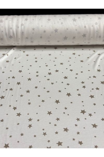 iki iplik Star Patterned Interlock Fabric |   100% Organic Cotton |   Width 160 cm