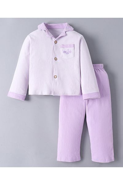 SAPS SAPS Solid Pajama Set - Purple
