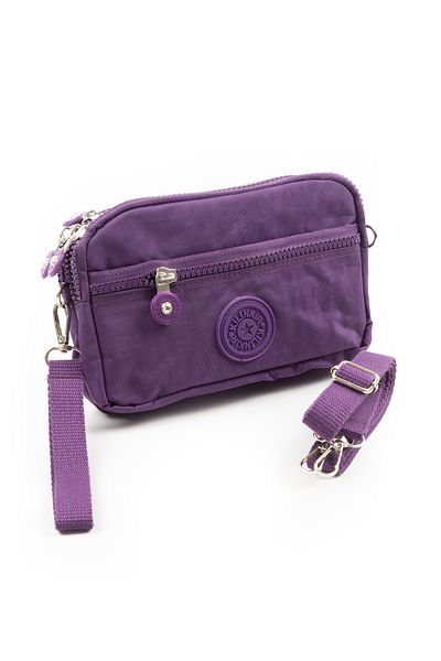 İMAKS Purple K002 Purple Waterproof Mobile Phone Carrying Bag with 4 Zippers Shoulder Strap and Wallet