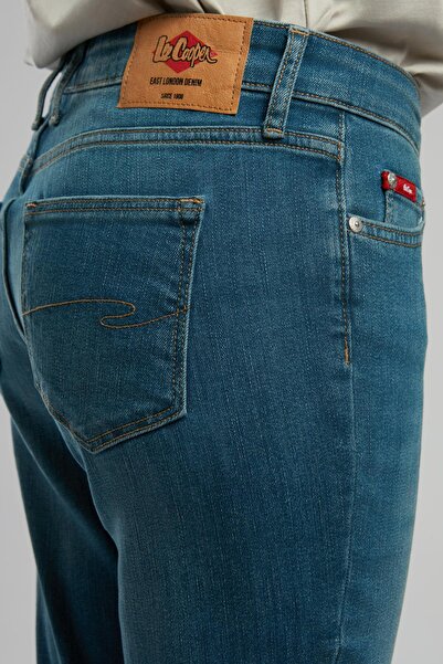 Lee Cooper Funny Kadın Jean Pantolon Copper Blue Mıd