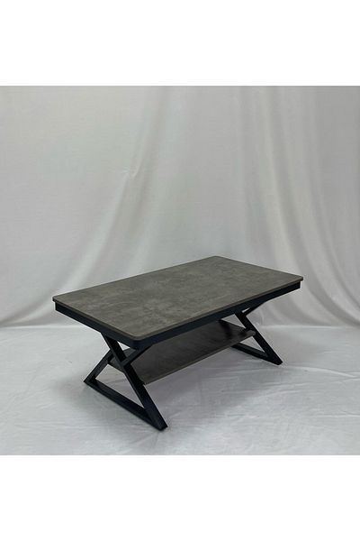 TrentonGCC Contemporary Two-Tier Coffee Table with Lower Shelf