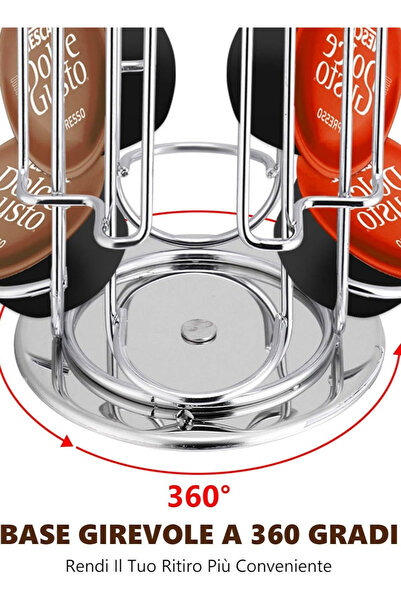 Primo Plus Coffee Metal Storage Rack Silver