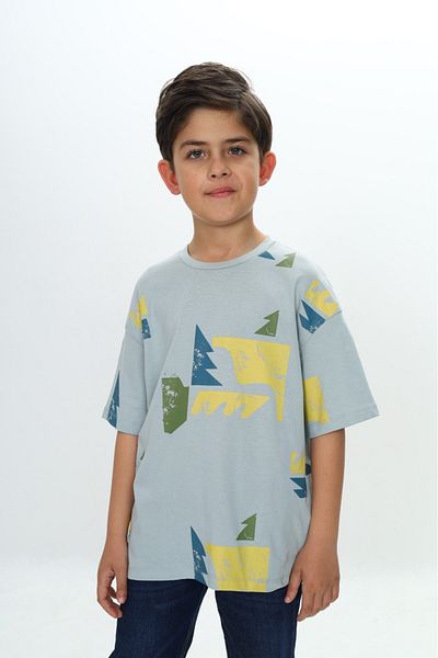 Toontoy Boy's Colorful Graphic Printed T-Shirt