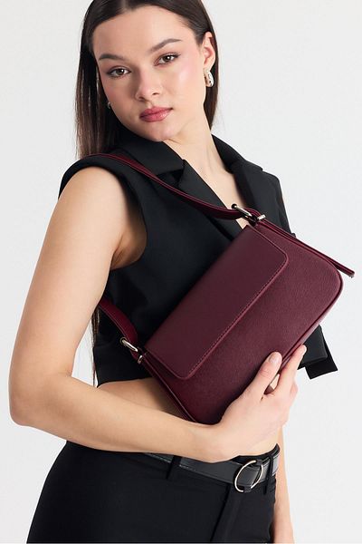 Rays Claret Red Cover Detail Shoulder Bag 3005