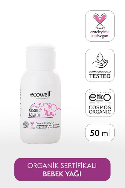 Ecowell Organic Baby Oil - Travel Size (50 ml)