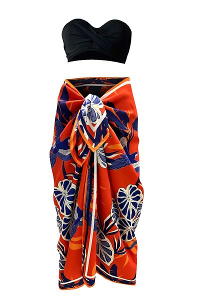 Bolder Stella Parrot Orange Long Pareo (Does Not Show) 100*145