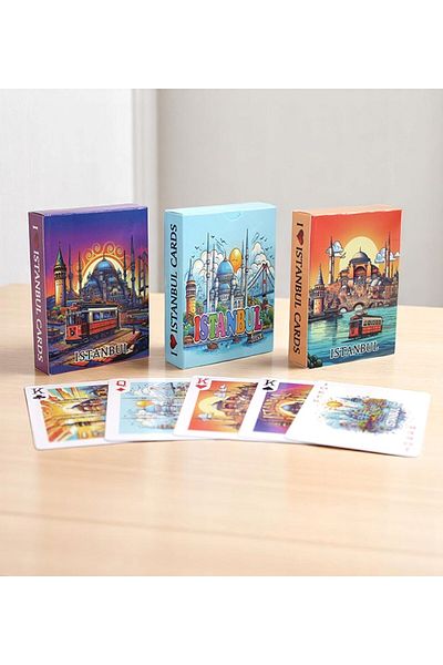 HEDİYE FİKRİ Istanbul Themed Card Game 9 cm