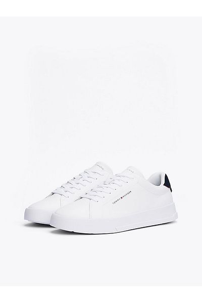 Tommy Hilfiger Ανδρικά αθλητικά παπούτσια Tommy Jeans White Pebble Grain Court