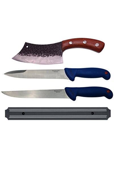 Depox Set de măcelărie IdeallStore, cuțite de bucătărie, suport de înjunghier...