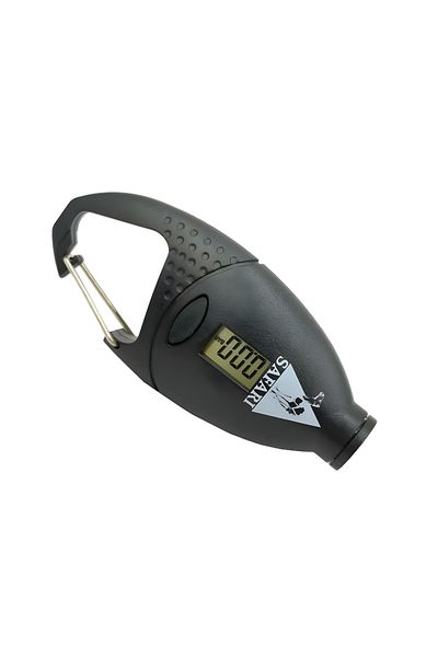 Safari Digital Tire Pressure Gauge LCD Air Pressure Tester with Carabiner Hook