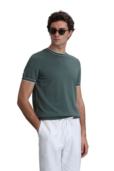 Lufian Ανδρικό πουλόβερ Steve Smoke Green
