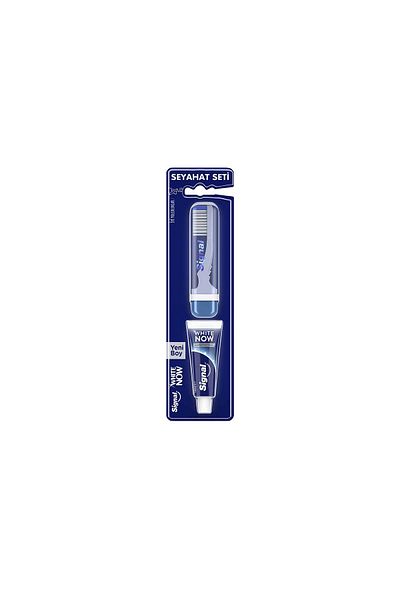 Signal White Now Toothpaste 14 ml + Toothbrush Travel Set