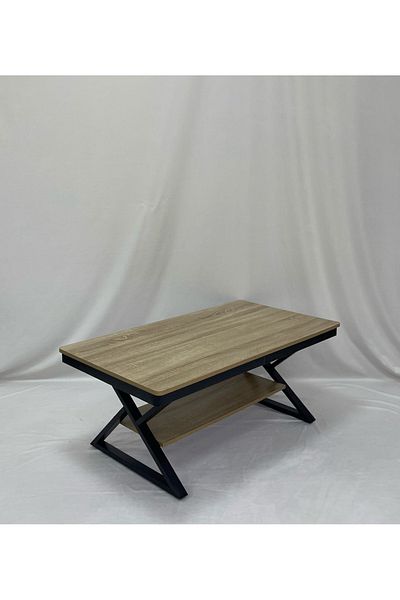 TrentonGCC Contemporary Two-Tier Coffee Table with Lower Shelf